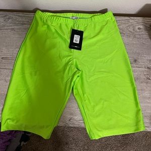 Fashion Nova Womens Bike Shorts - Neon Green